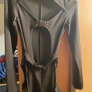 black cut out jump suit